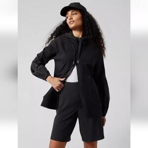 ATHLETA | On My Way Triumph Hoodie Full Zip Jacket Black Sz M